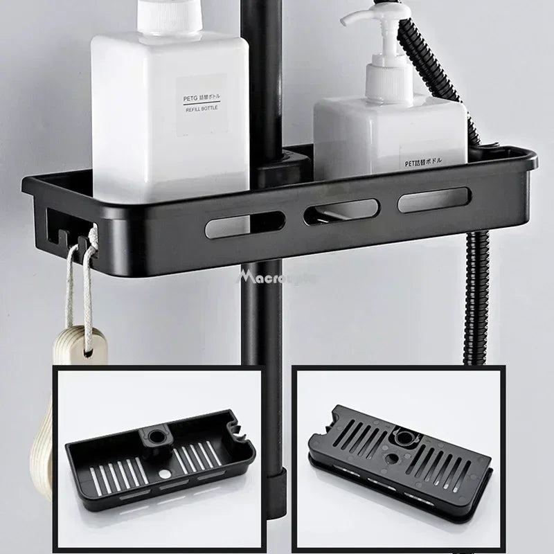 Bathroom Shower Storage Rack Organizer, No Drilling.