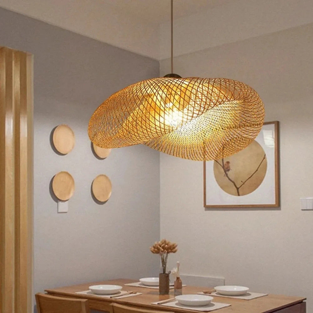 Bamboo Weaving LED Pendant Light