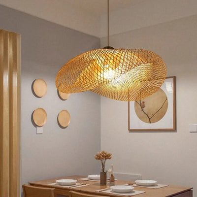 Bamboo Weaving LED Pendant Light