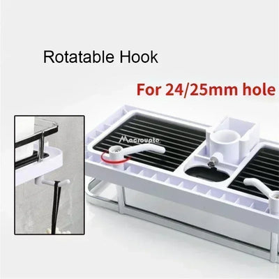 Bathroom Shower Storage Rack Organizer, No Drilling.