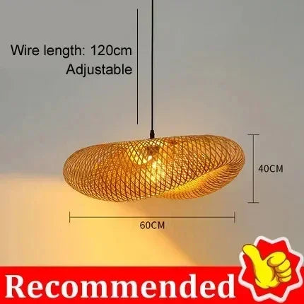 Bamboo Weaving LED Pendant Light