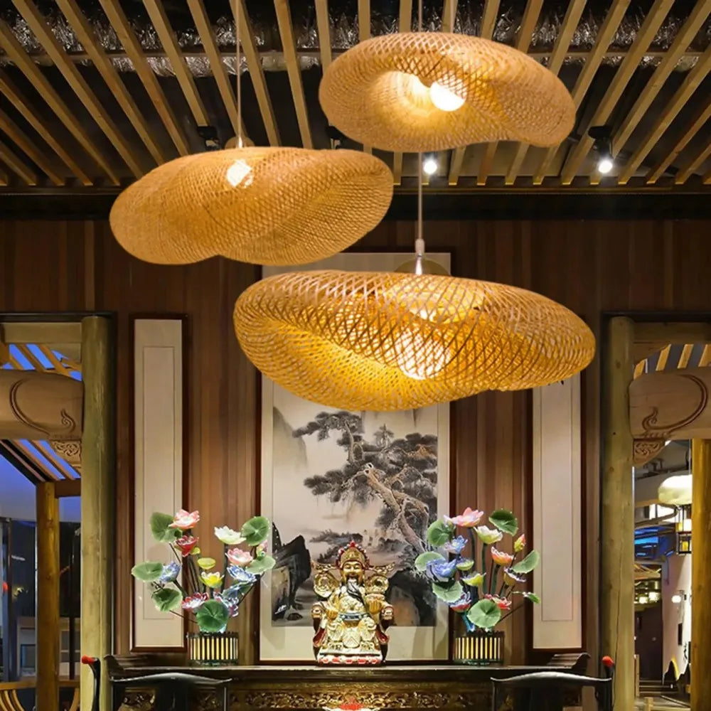 Bamboo Weaving LED Pendant Light