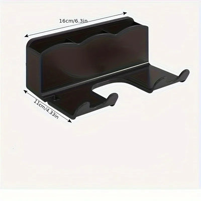 1pc Hair dryer storage rack, non perforated bathroom wall mounted bracket
